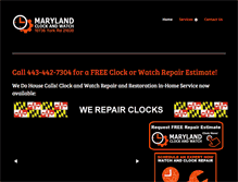 Tablet Screenshot of marylandclockandwatch.com